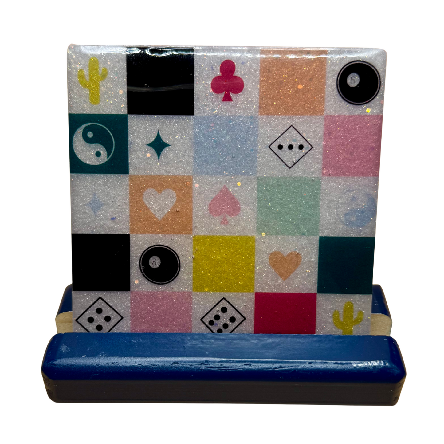 Handmade Glitter Coaster - Use as a Coaster or Mini Sign
