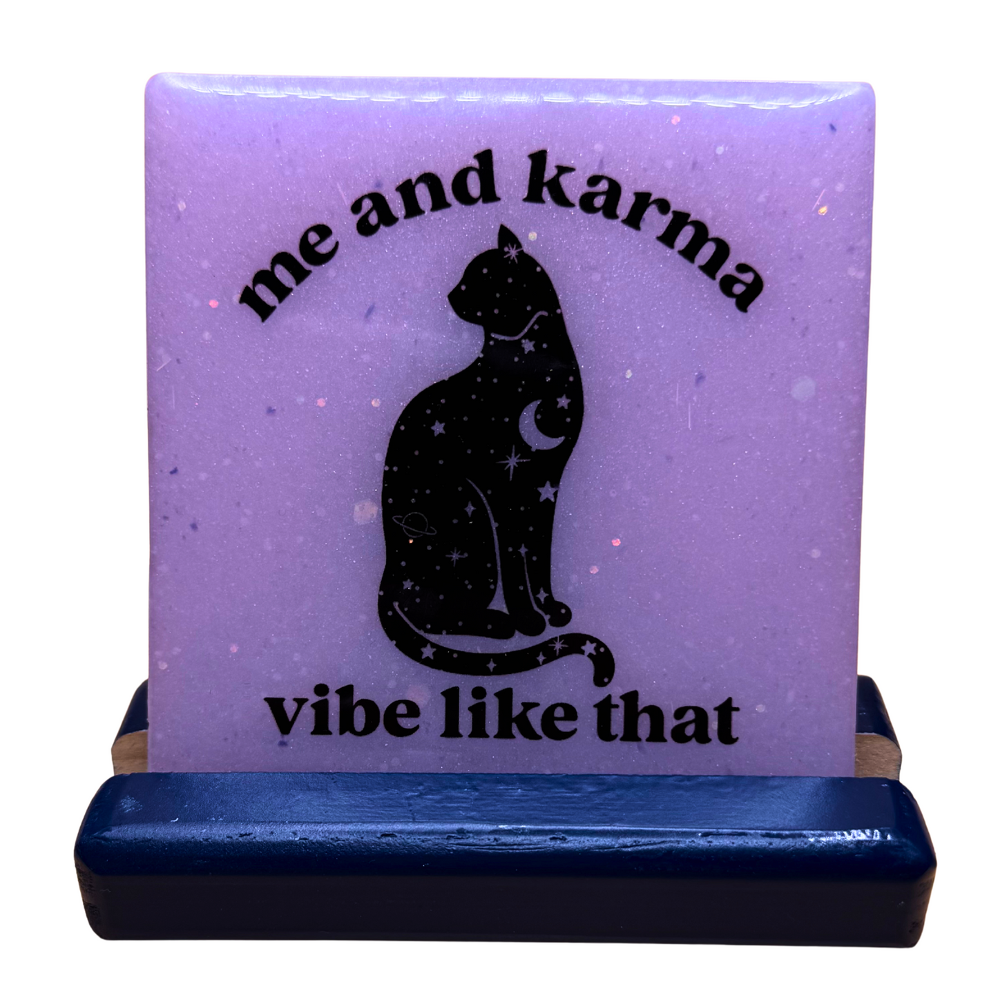 Handmade Glitter Coaster - Use as a Coaster or Mini Sign