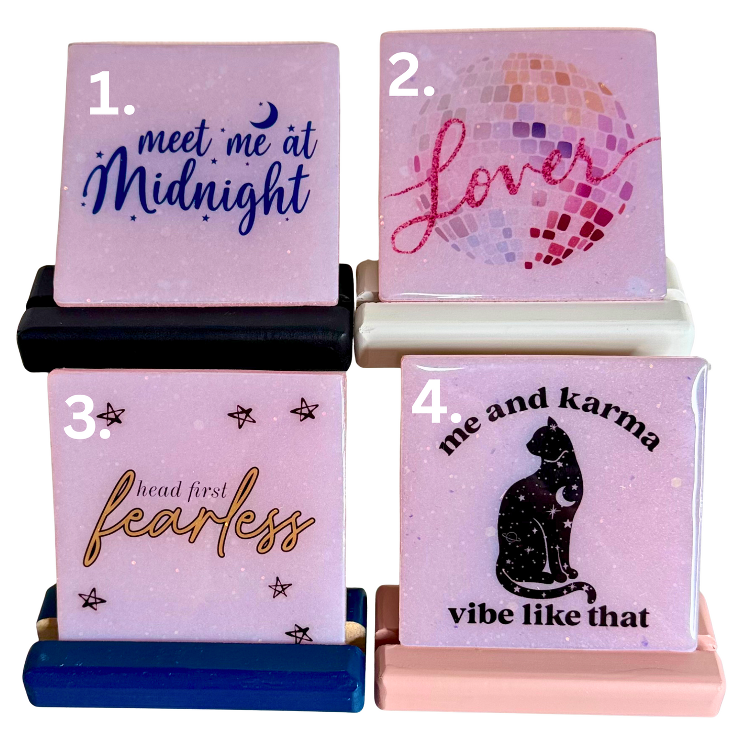 Handmade Glitter Coaster - Use as a Coaster or Mini Sign