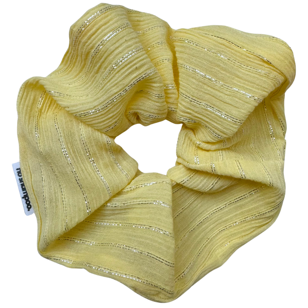 Sunshine Yellow Silver Lining Scrunchie