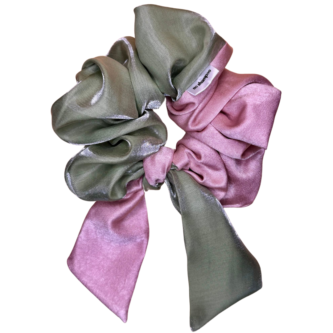 Half & Half Jumbo Bow Scrunchie Tie