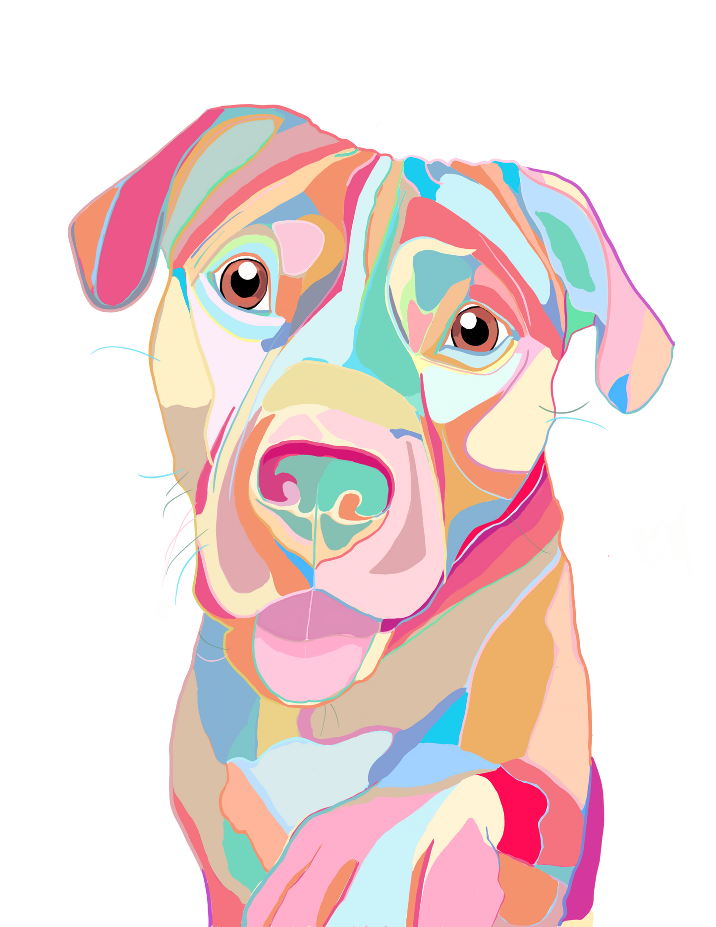Individual Dog Pop Art Pet Portrait!