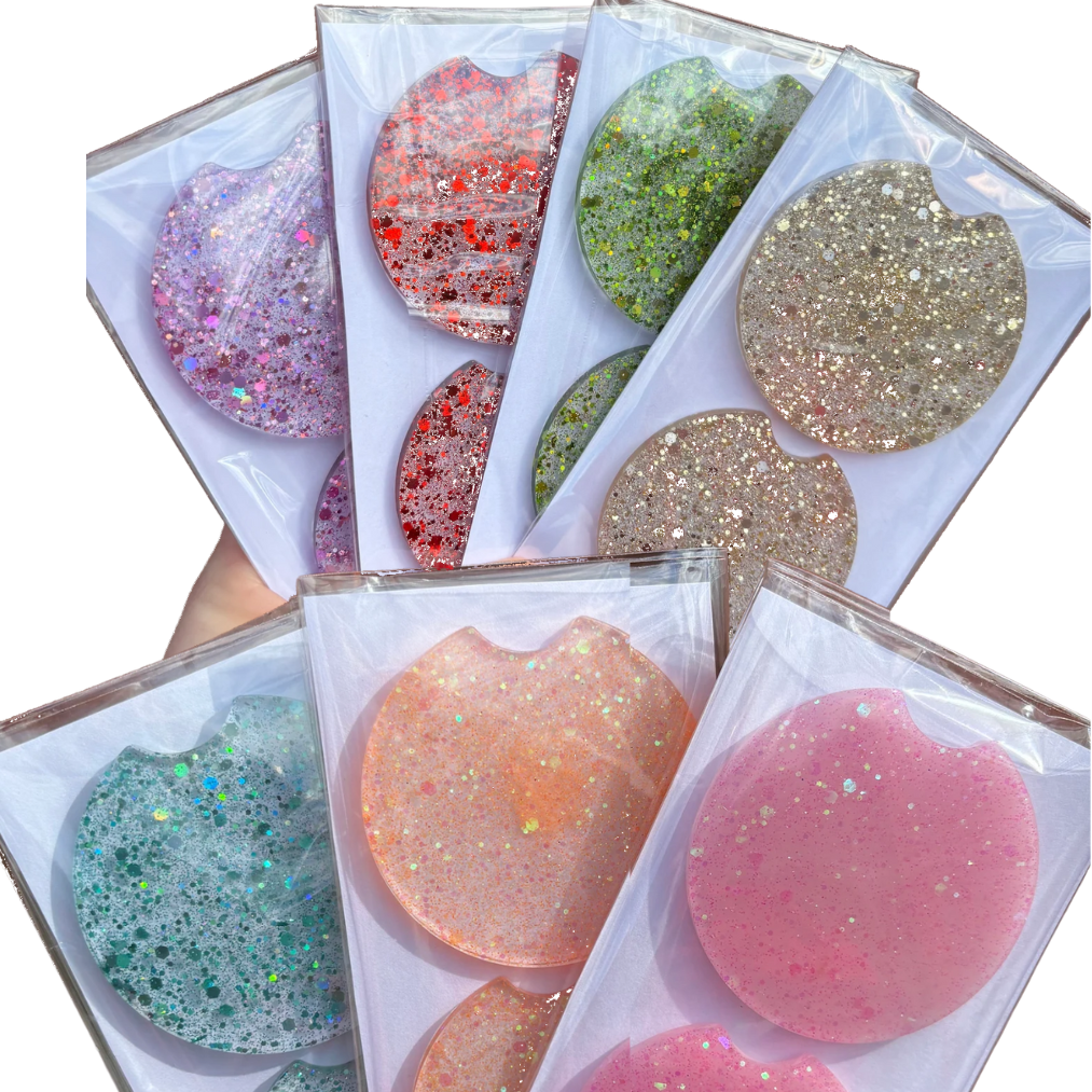 Glitter Car Coasters