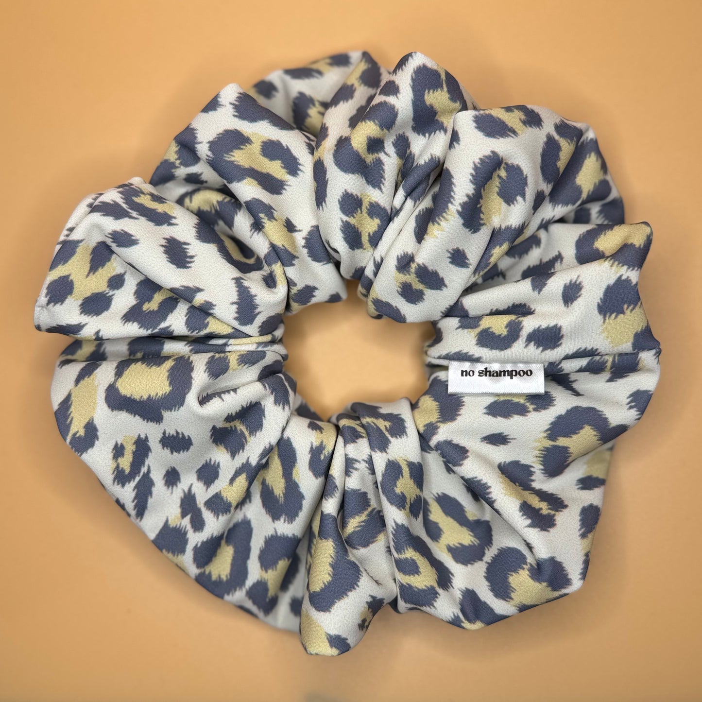 Yellow Leopard Oversized Scrunchie