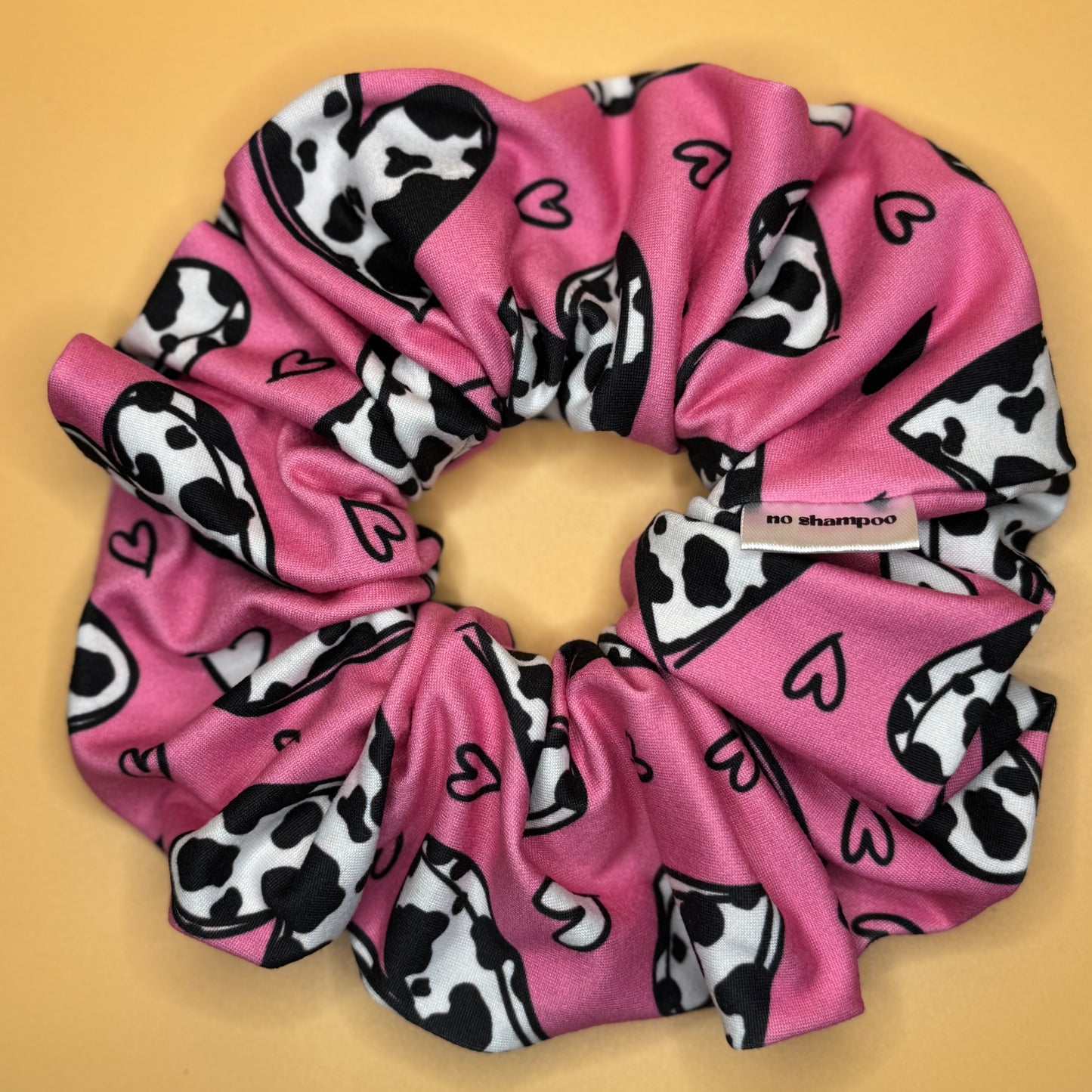Moo Heart Scrunchie