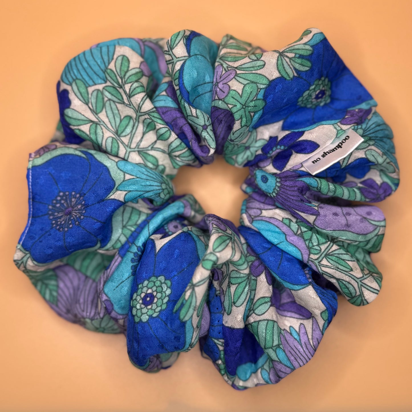 Twilight Blooms Flower Scrunchie