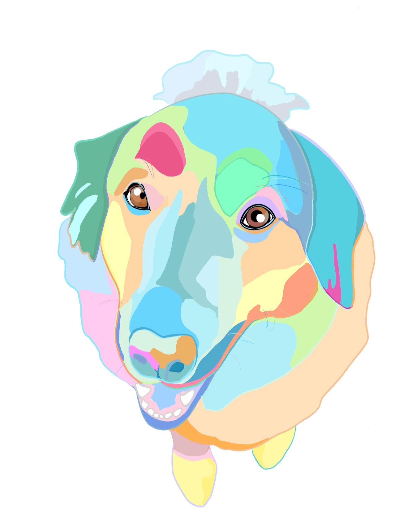 Individual Dog Pop Art Pet Portrait!