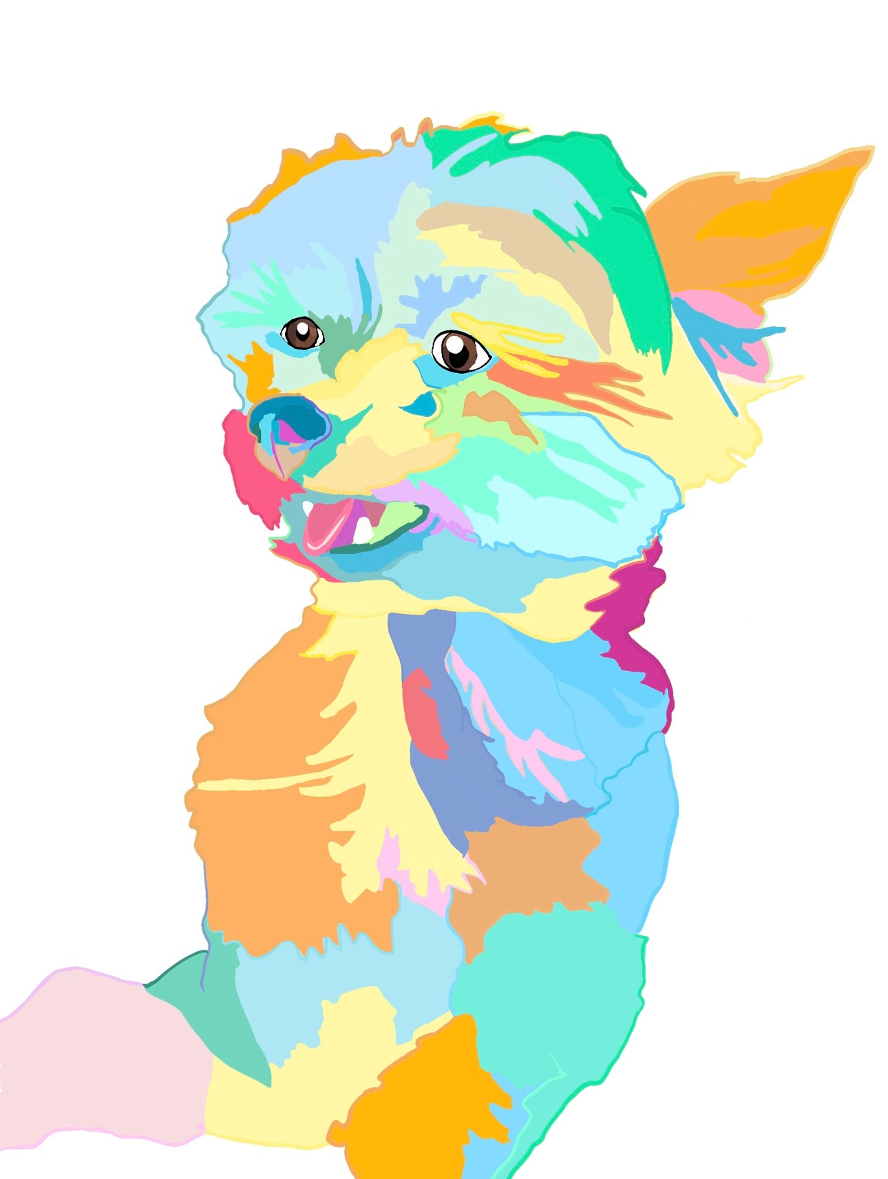 Individual Dog Pop Art Pet Portrait!