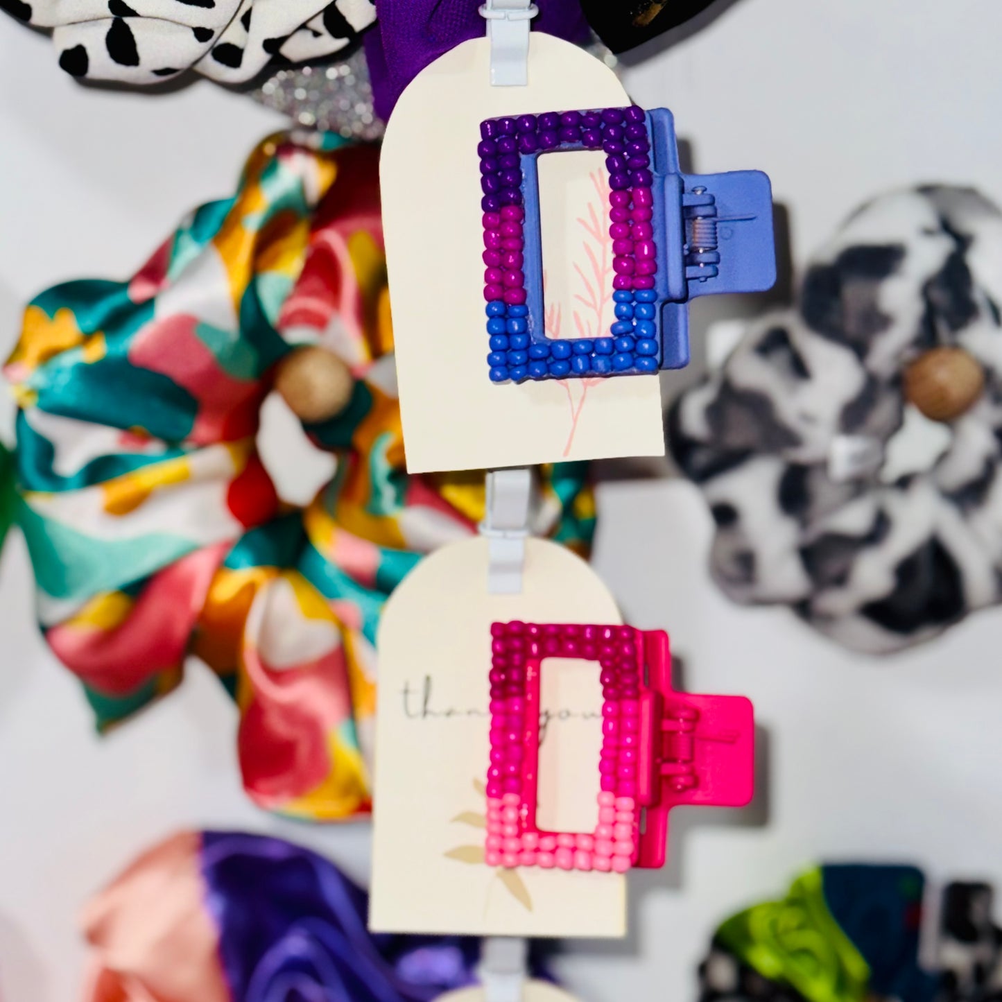 Color Pop Beaded Claw Clip