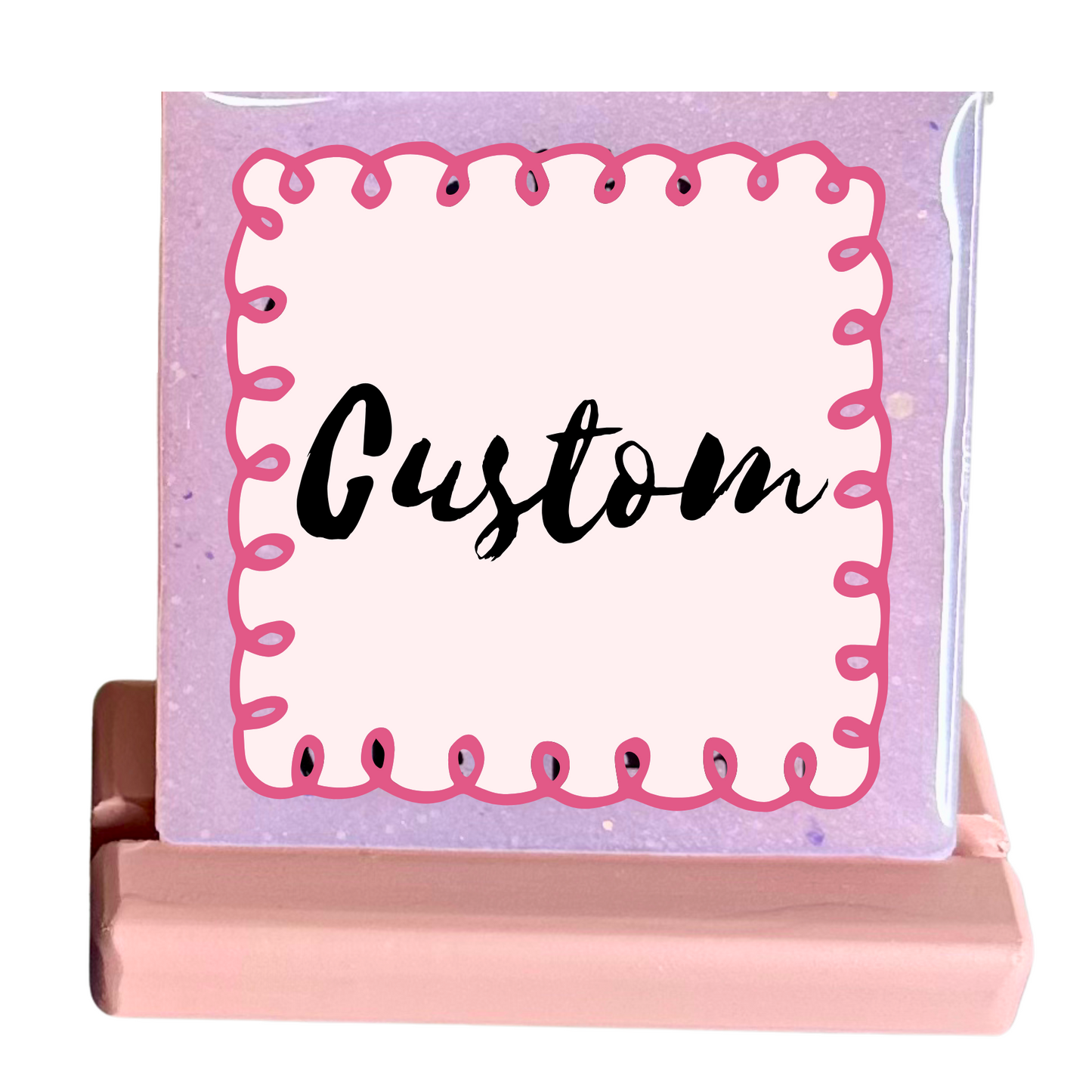 Handmade Glitter Coaster - Use as a Coaster or Mini Sign