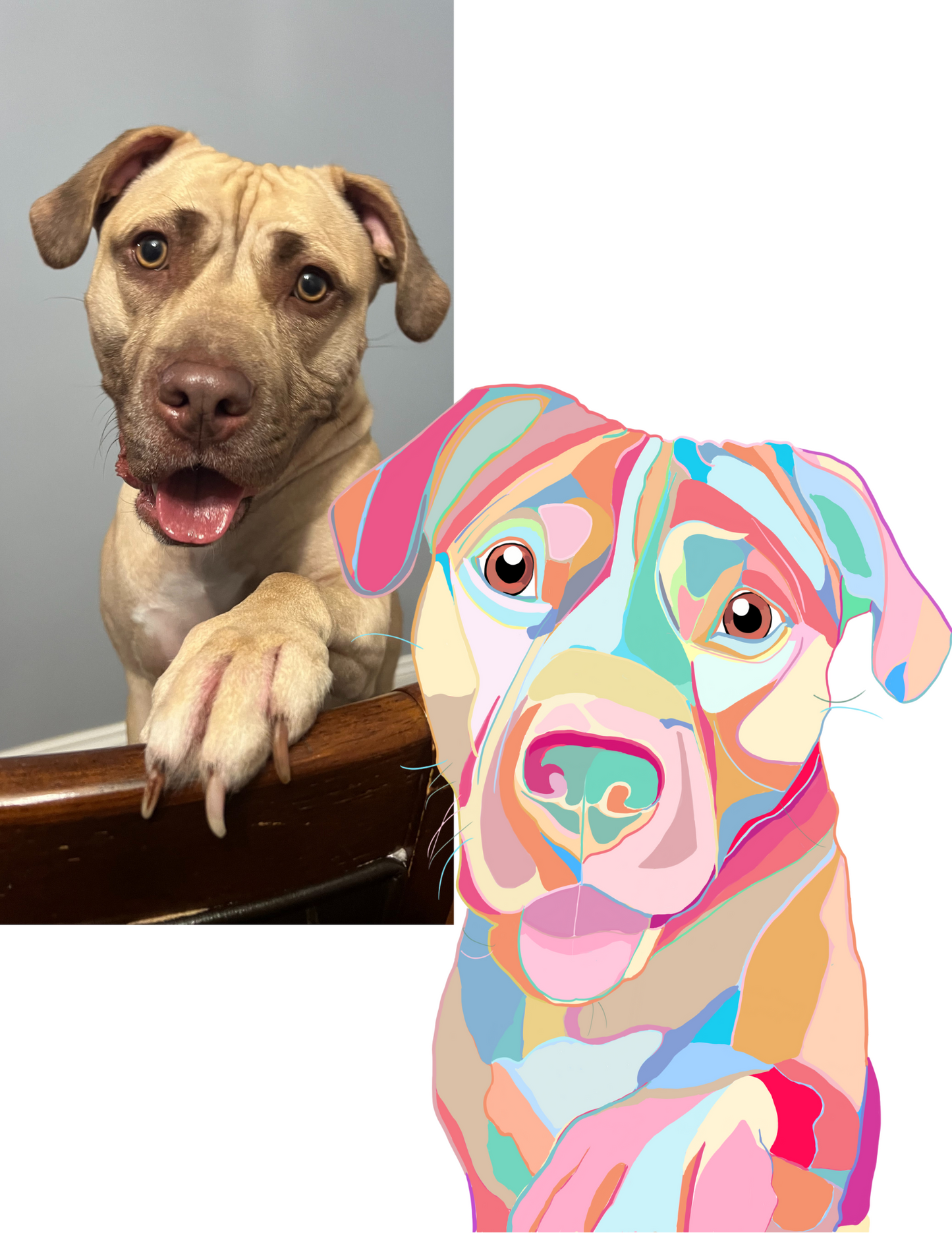 Individual Dog Pop Art Pet Portrait!