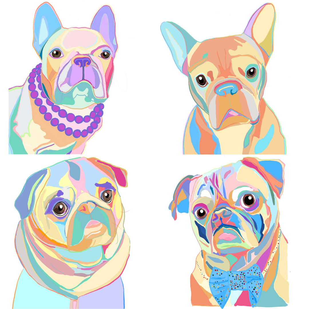 Individual Dog Pop Art Pet Portrait!