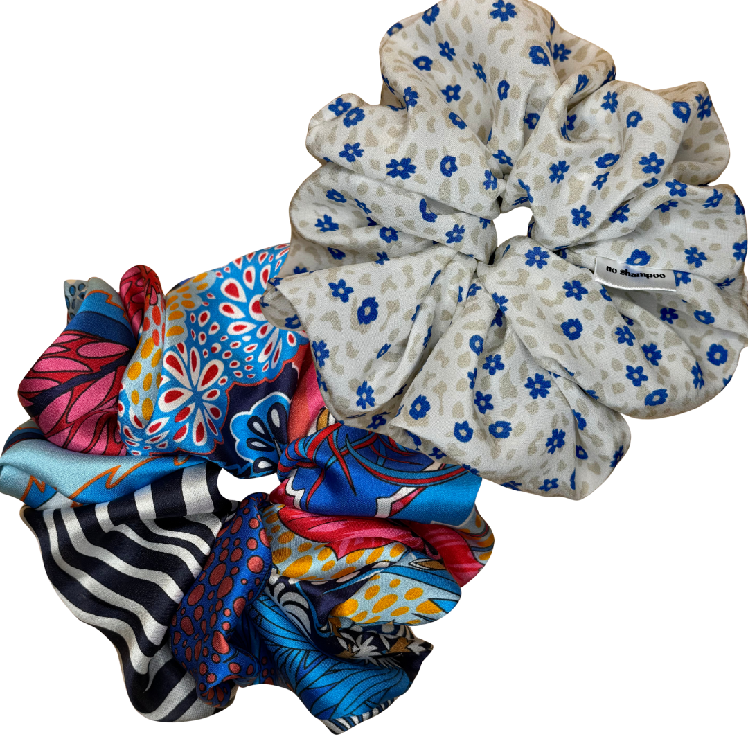 STYLE! by no shampoo - Medium Scrunchies - Crafted for Everyday Glam, Available in a Range of Stylish Colors