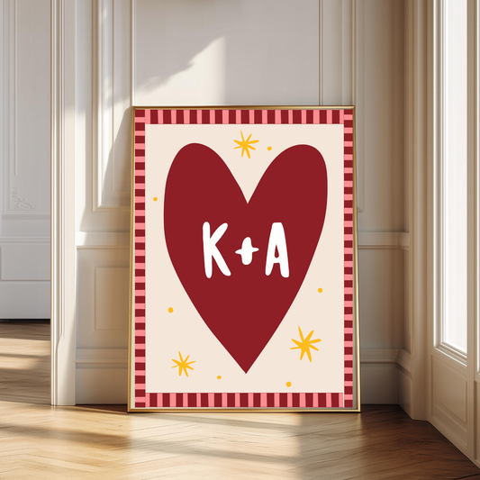 Personalized Heart Quote Print: Custom Text Wall Art!