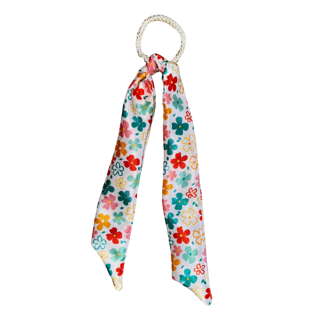 Floral Silky Hair Scarf