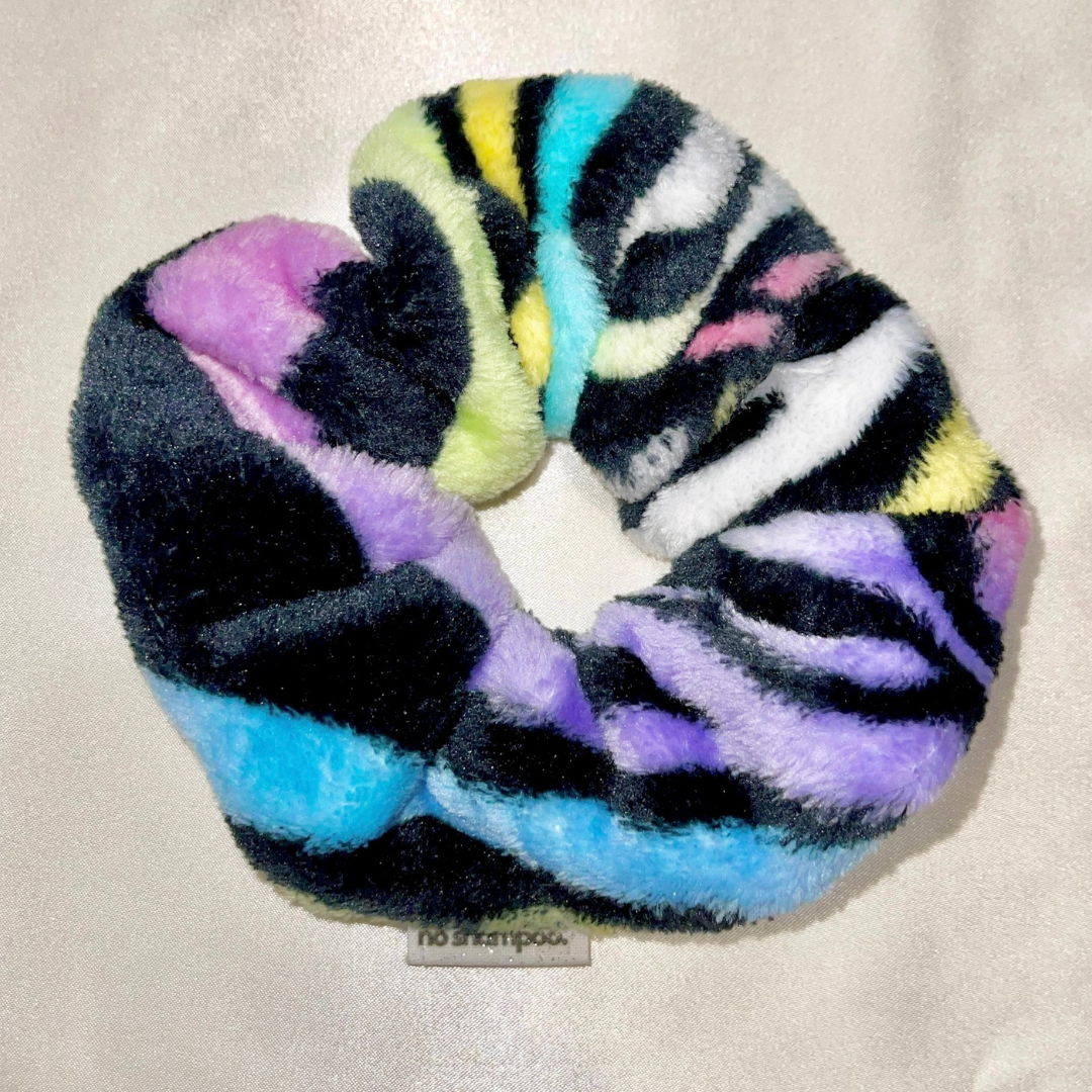 Zebra Dreams Plush Towel Scrunchie