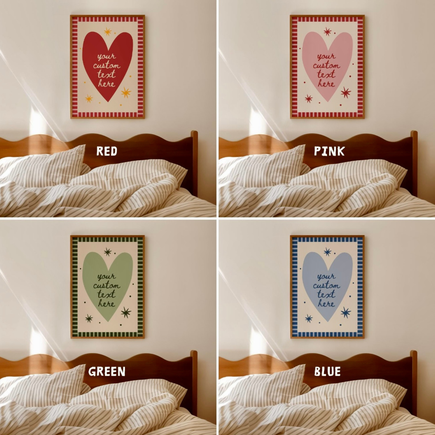 Personalized Heart Quote Print: Custom Text Wall Art!