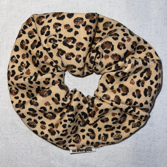 Glitter Cheetah Scrunchie