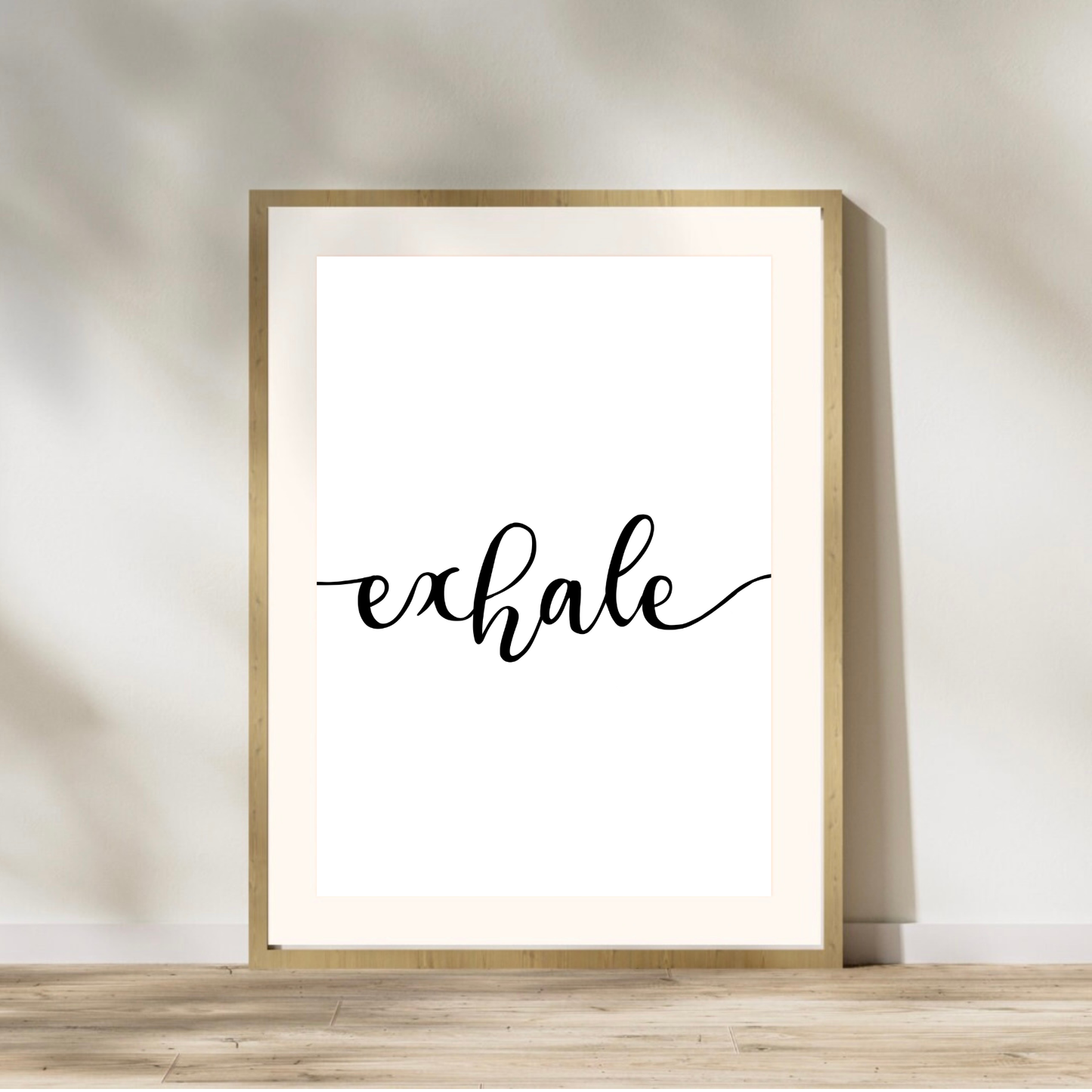 Inhale Exhale Print Set: Minimalist Black and White Wall Art