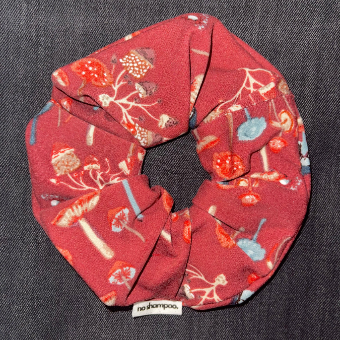 Mushroom Meadows Scrunchie