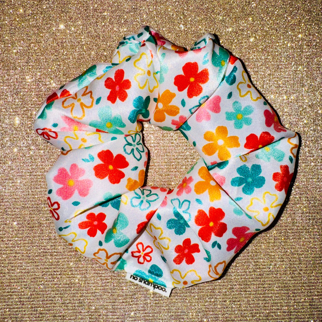 Floral Silky Sleep Scrunchie