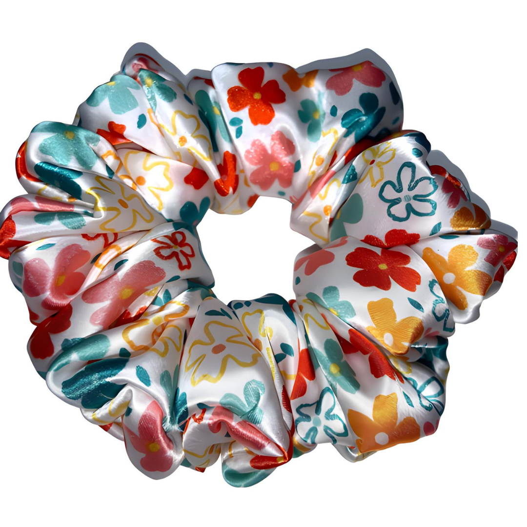 Floral Silky Sleep Scrunchie