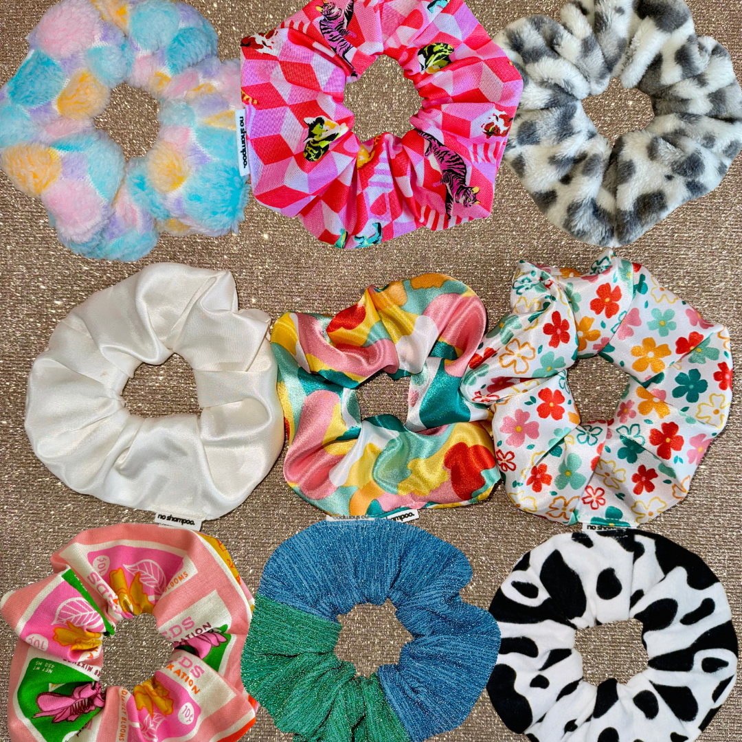 STYLE! by no shampoo - Medium Scrunchies - Crafted for Everyday Glam, Available in a Range of Stylish Colors