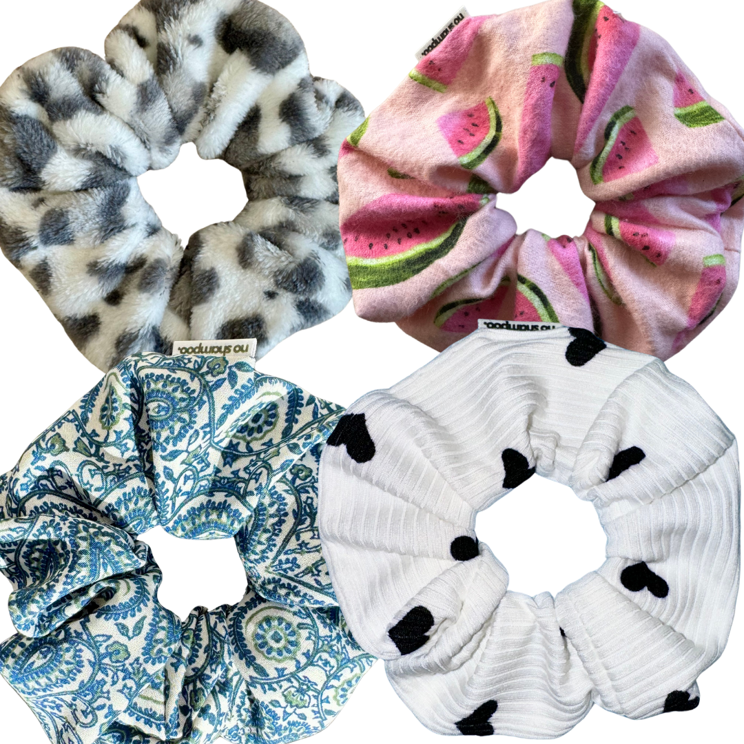 STYLE! by no shampoo - Medium Scrunchies - Crafted for Everyday Glam, Available in a Range of Stylish Colors