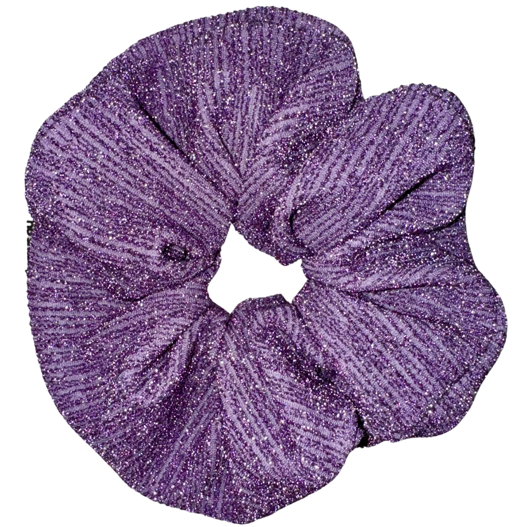 Jade Purple Glitter Scrunchie