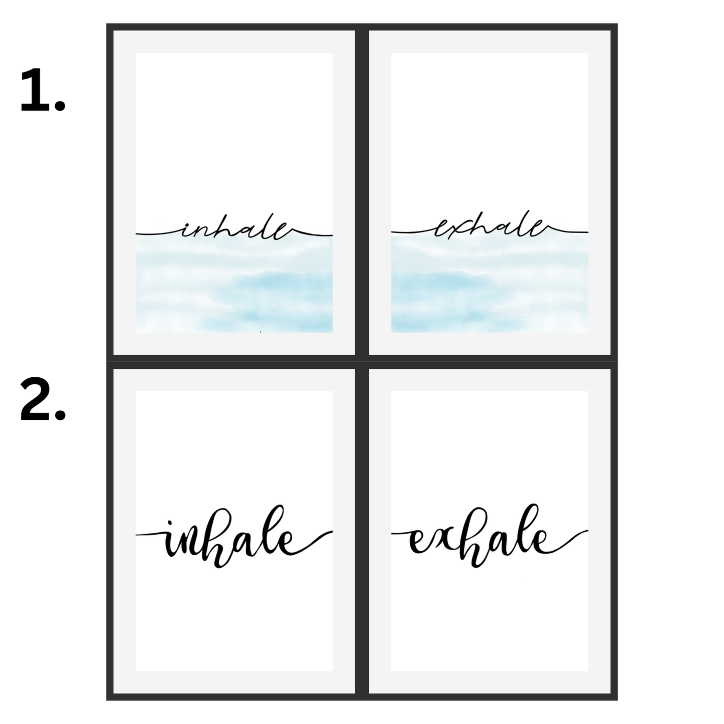 Set of 2 Prints Inhale Exhale