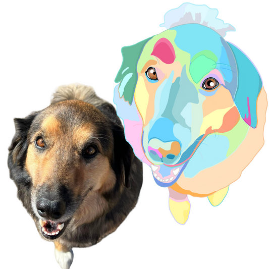 Individual Dog Pop Art Pet Portrait!